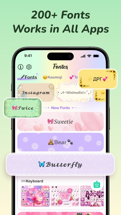 Cool Themes & Fonts: Cute Text screenshot-6