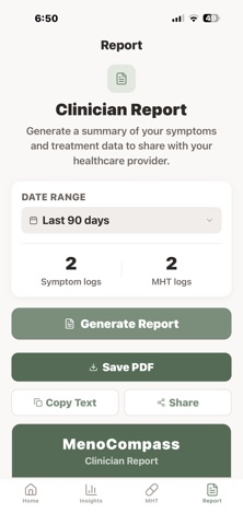 MenoCompass screenshot