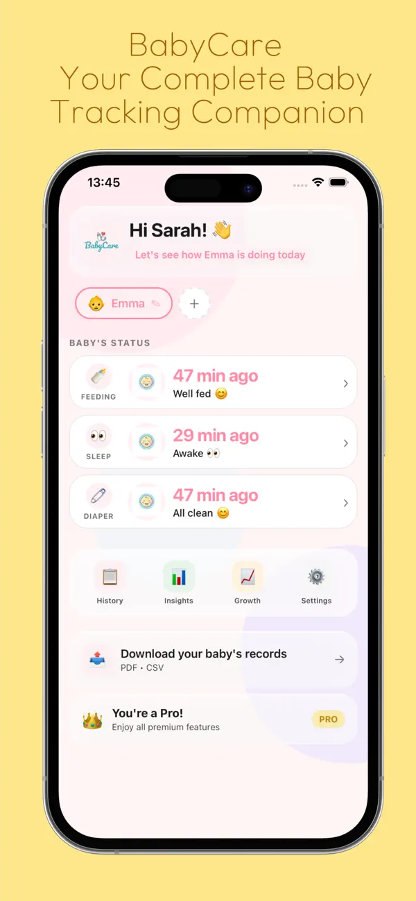 Screenshot #2 pour BabyCare: Baby Tracker Log