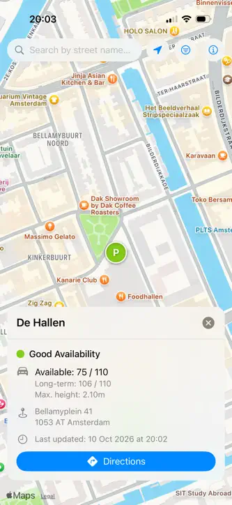 ParkingAmsterdam screenshot 2