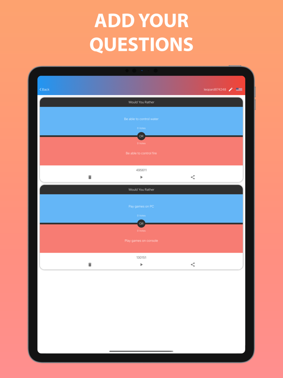 Screenshot #6 pour Would You Rather? Live Polls