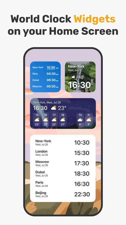 World Clock Widget - Time zone