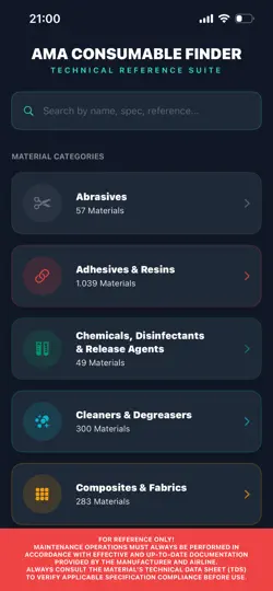 Capture d'écran de AMA Consumable Finder sur iPhone 1