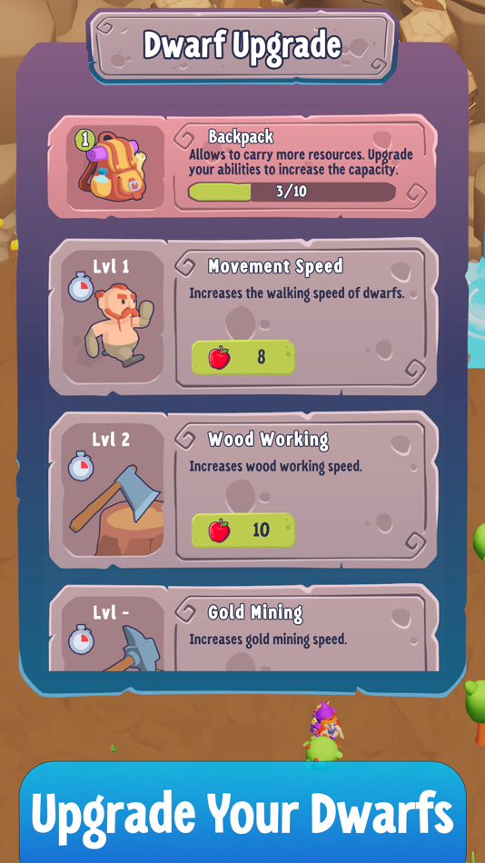 #6. Dwarf Kingdom - Idle Survival (iOS) 来自: Paper Pigeon