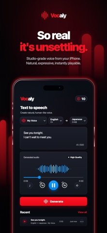 Vocaly — Voice Cloning Studio Screenshot 3 of 5