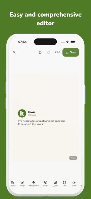 Kiwia - Quotes Maker screenshot 2