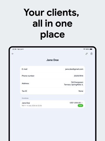 Billby: Invoice Maker iPad screenshot