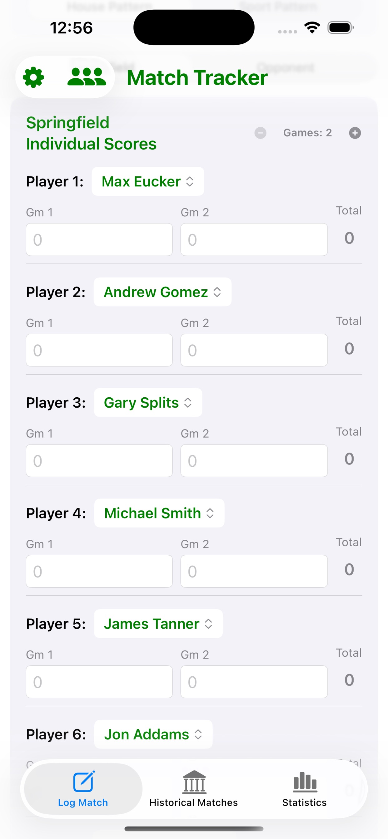 Screenshot 2 of Bowling Match Tracker