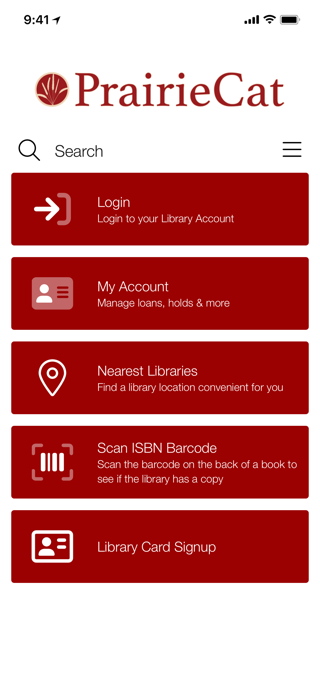 PrairieCat Libraries Mobile Screenshot 1 of 5
