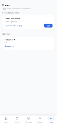 VF Volunteer Portal iPhone screenshot