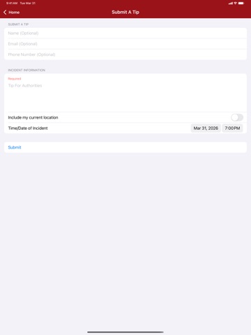 Yates County Sheriff iPad screenshot