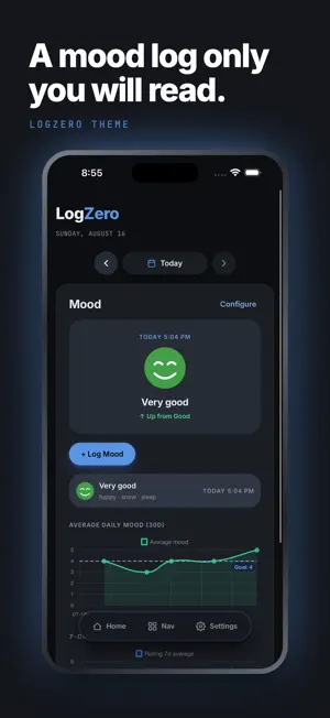 LogZero: Private Life Tracker screenshot 3