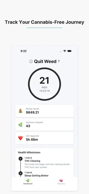 Weed Free: Quit Counter screenshot 1