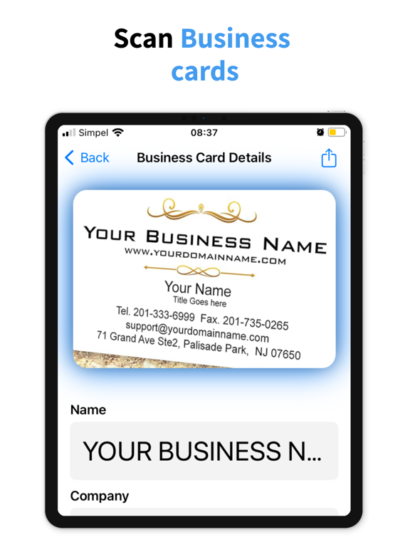Business Card Organizer & Scan