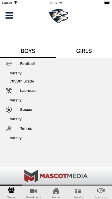 Whitefield Academy Athletics Screenshot