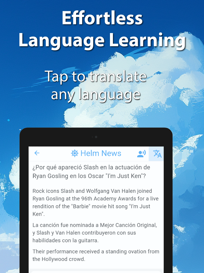 #5. Helm: Read & Learn Languages (iOS) 由: Helm News Inc.