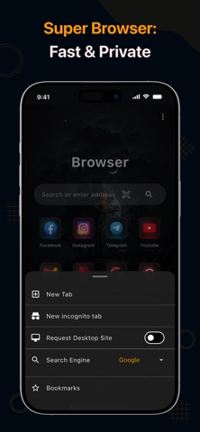 Super Browser: Fast & Private Screenshot 4 of 5