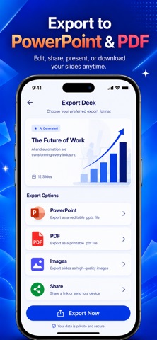 PPT AI Slide Maker, Gamma app iPhone screenshot