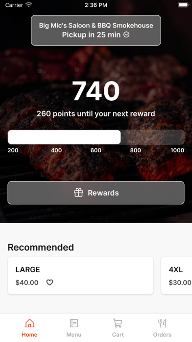 Big Mic’s Saloon & BBQ iPhone screenshot 1 - Food & Drink app