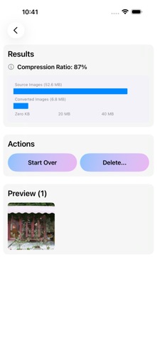 Kompressor - Compress images iPhone screenshot