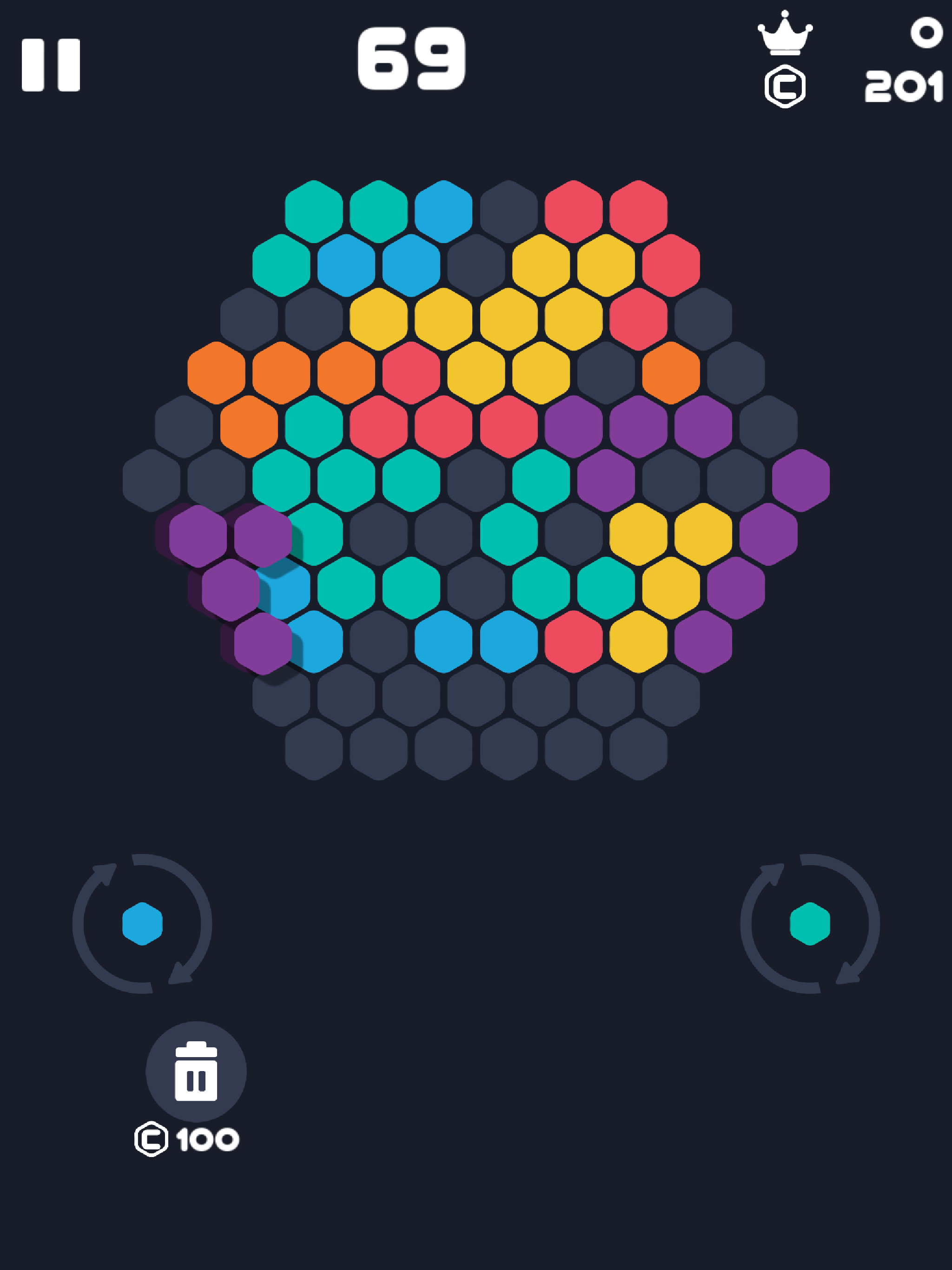 Hexa 1010 :Fill Hexagon Blocks