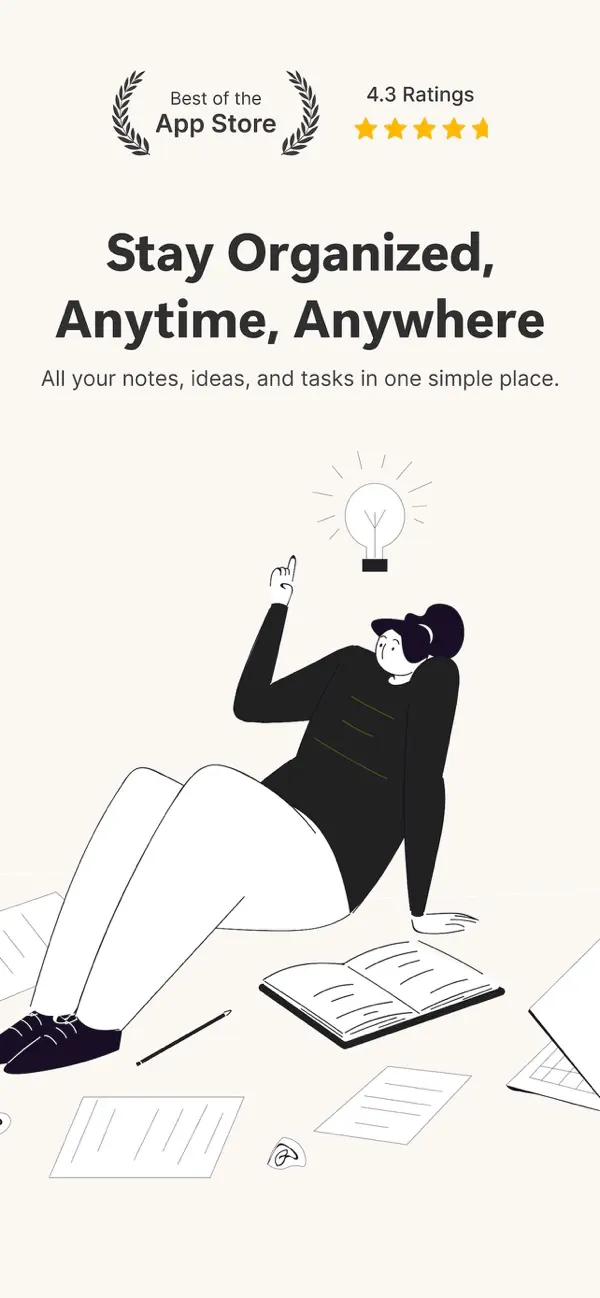 #1. TickNotes : Simple Notes (iOS) Ved: Mind Spark Solution