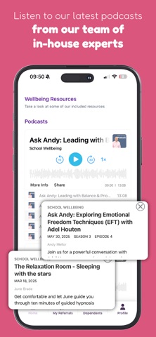 School Wellbeing iPhone screenshot