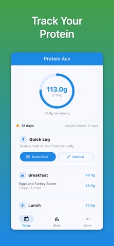 Protein Ace: Protein Tracker iPhone screenshot