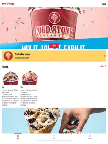 Cold Stone iPad screenshot