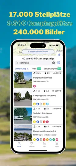 Screenshot von Stellplatz-Radar Von PROMOBIL auf dem iPhone 2