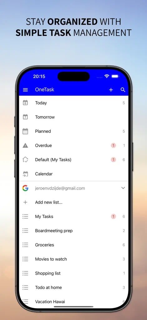 One Tasks - Productivity App | MWM