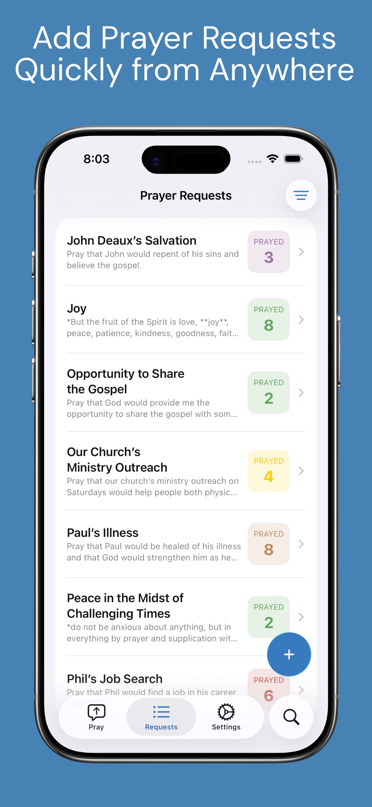 Screenshot 3 of PrayerPlan+