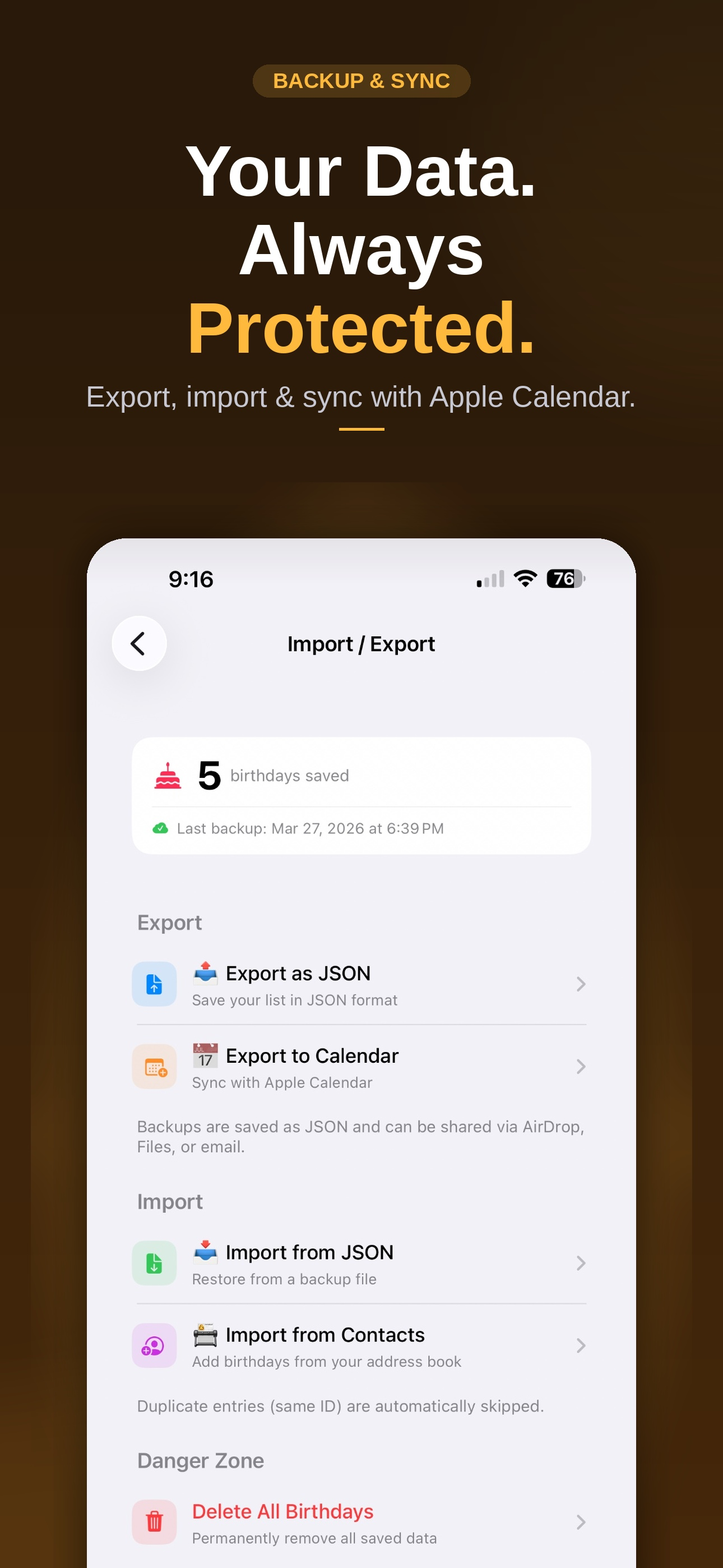 BirthDay Pro Reminder List screenshot 3