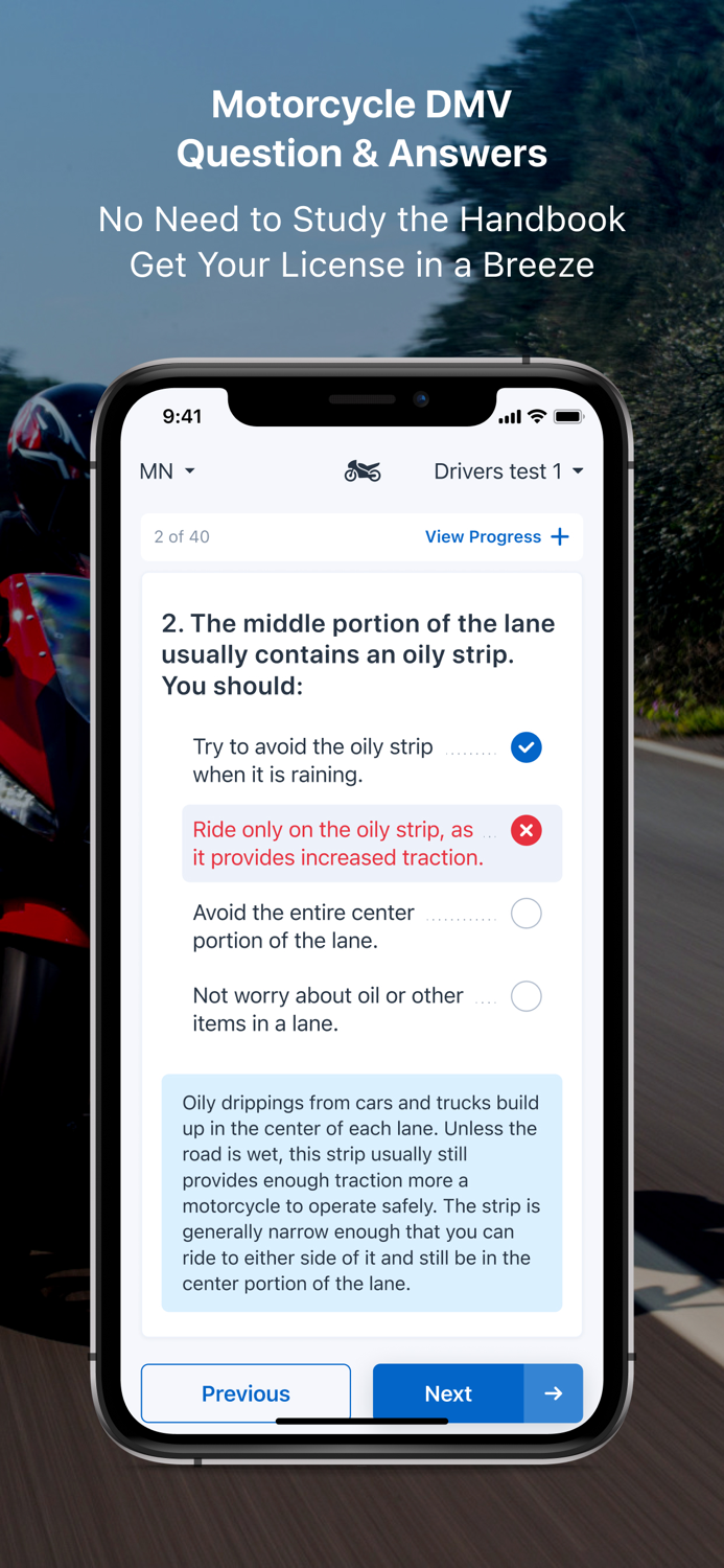 Motorcycle DMV Written Test