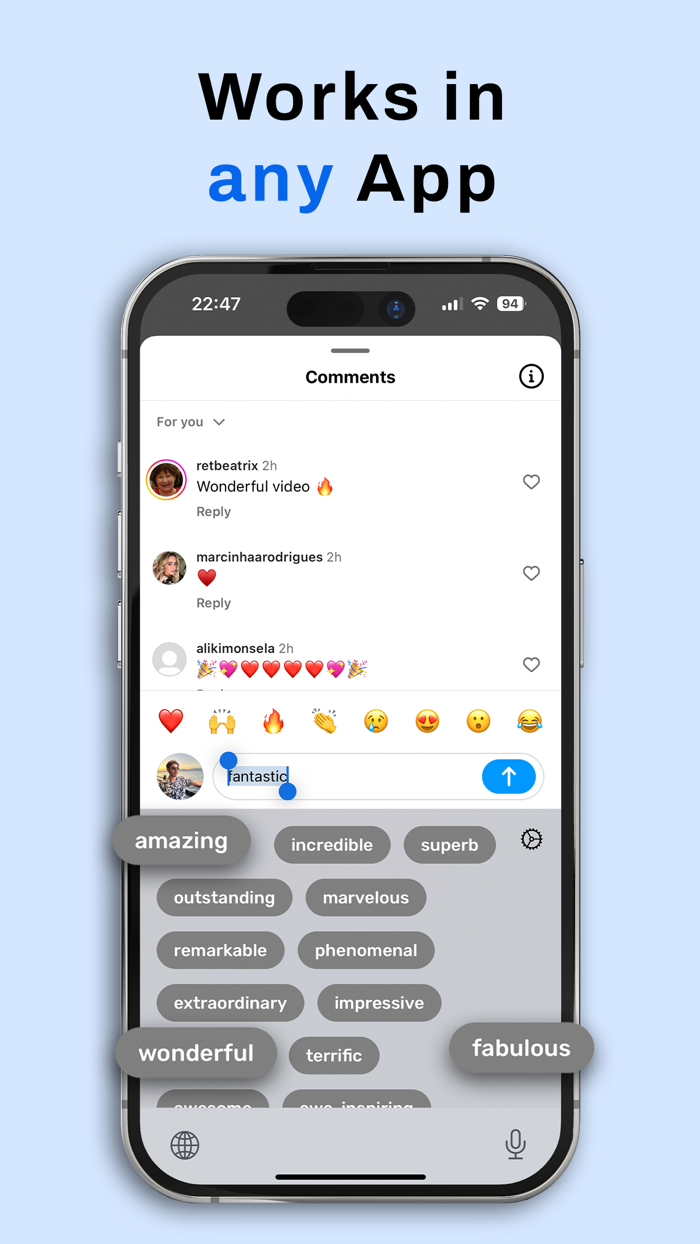 Thesaurus Synonyms AI Keyboard