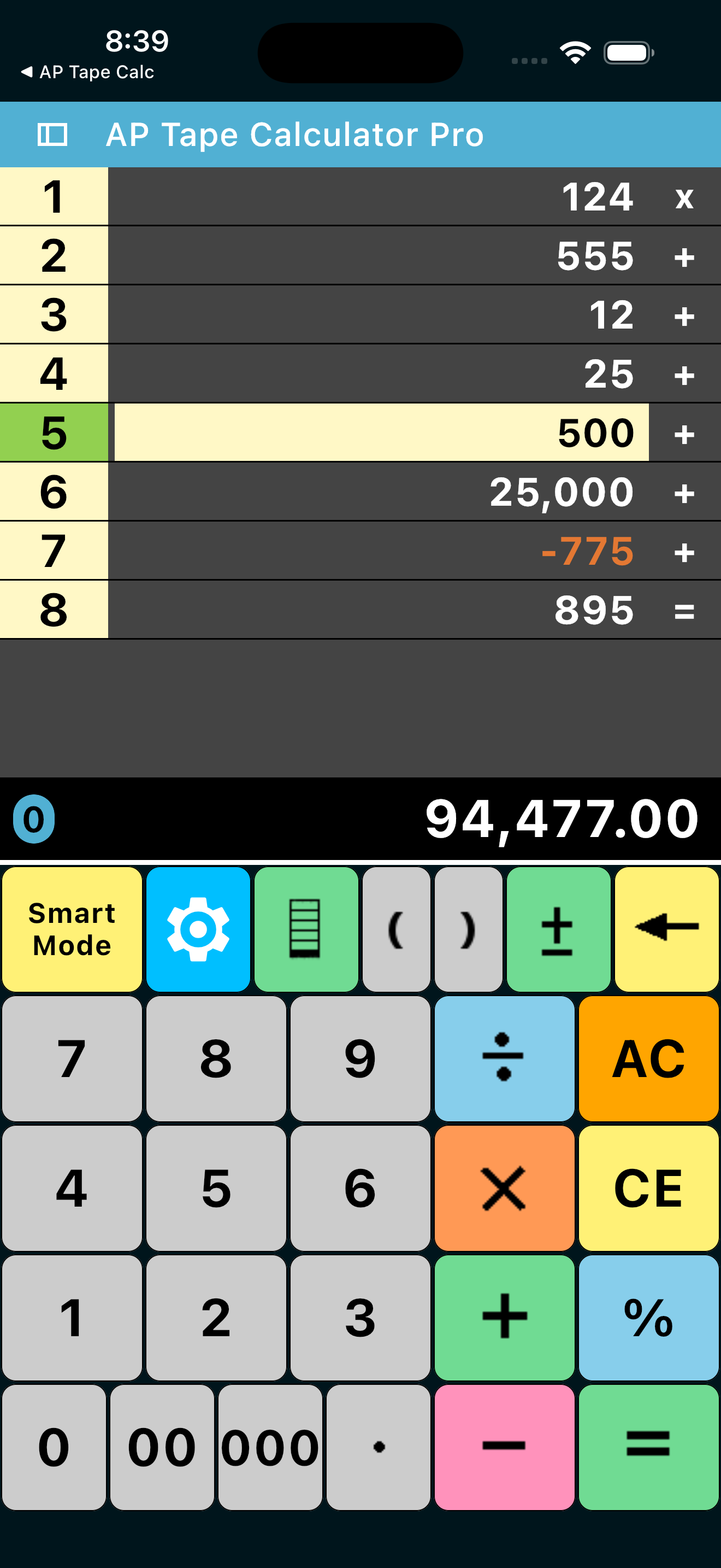 AP Tape Calculator Pro screenshot 3