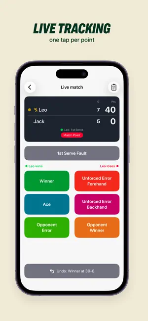 Ralle Track - Tennis Scoring screenshot 2