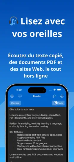 Capture d'écran de Lecteur Vocal - Texte En Audio sur iPhone 1