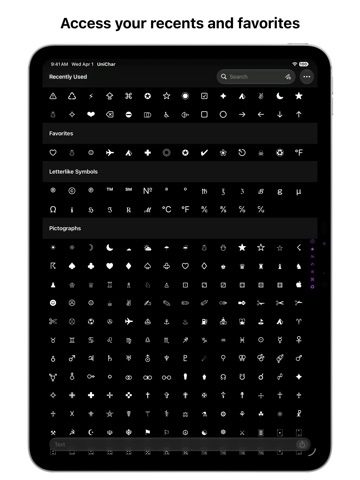 unichar-unicode-keyboard Screenshot 3