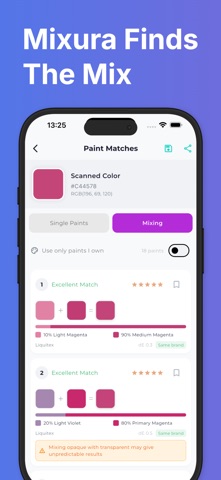 Mixura - Paint Color Matcher iPhone screenshot