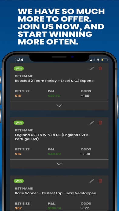 SharpStakes Sports Betting App Screenshot