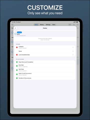 Recurrence: Recurring Tasks iPad screenshot