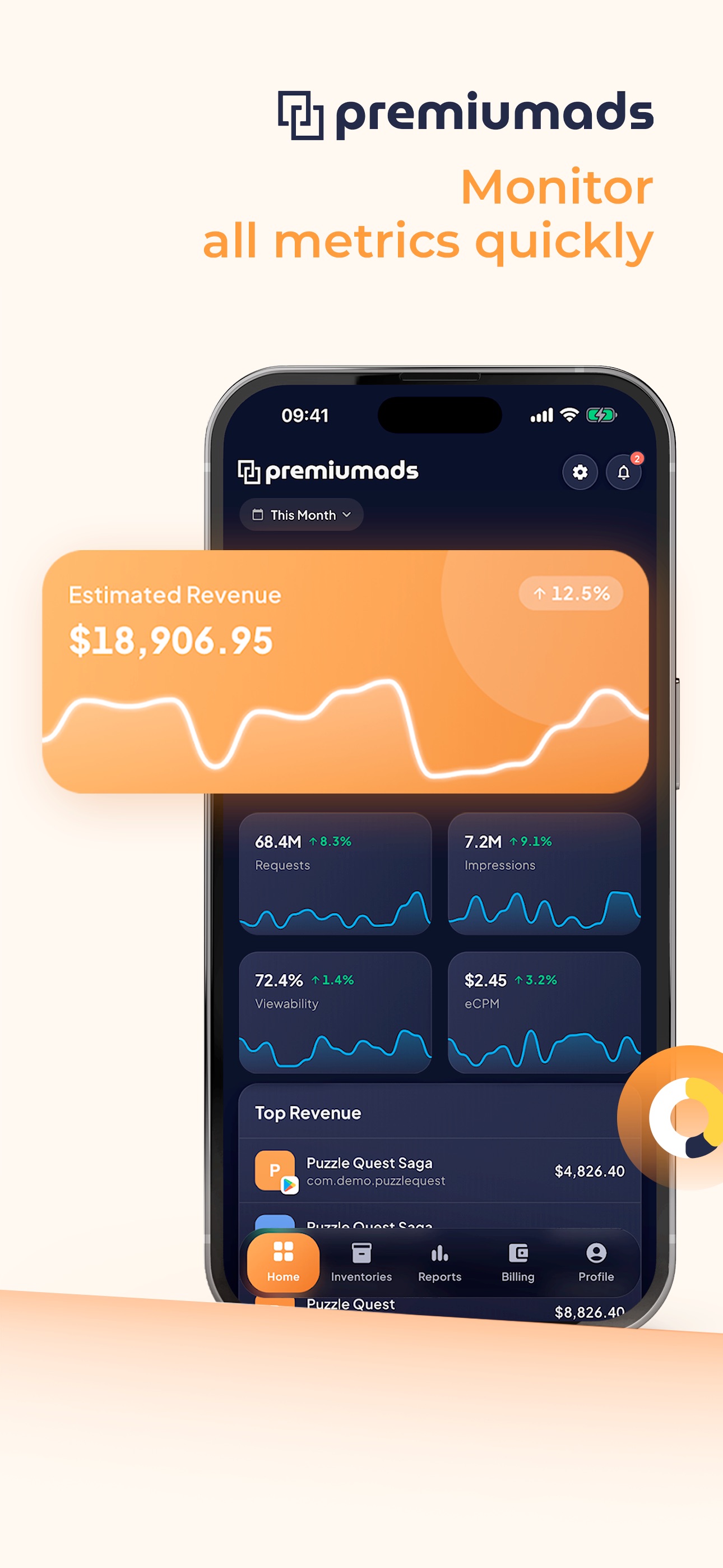 Screenshot 1 of PremiumAds Publishers