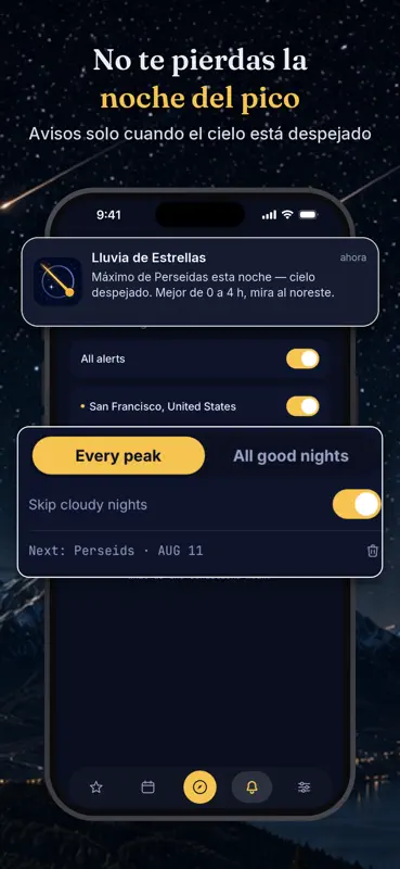 Chuva de Meteoros: Alertas screenshot 3 of 7