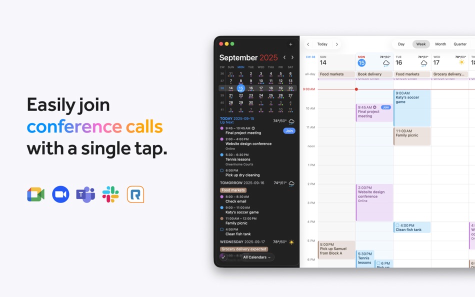#8. Fantastical - Calendar (macOS) Göre: Flexibits Inc.
