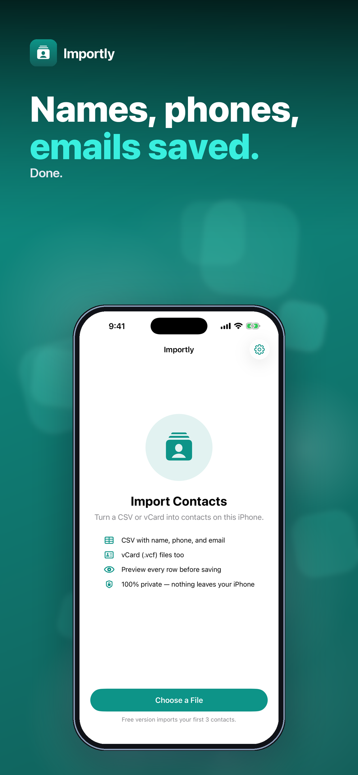 Importly: CSV to Contacts screenshot 3