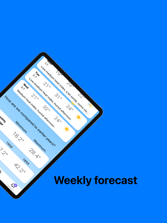 ירושמיים Jerusky iPad screenshot 4 - Weather app