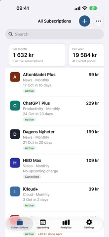 Subscout: Subscription Tracker screenshot 1