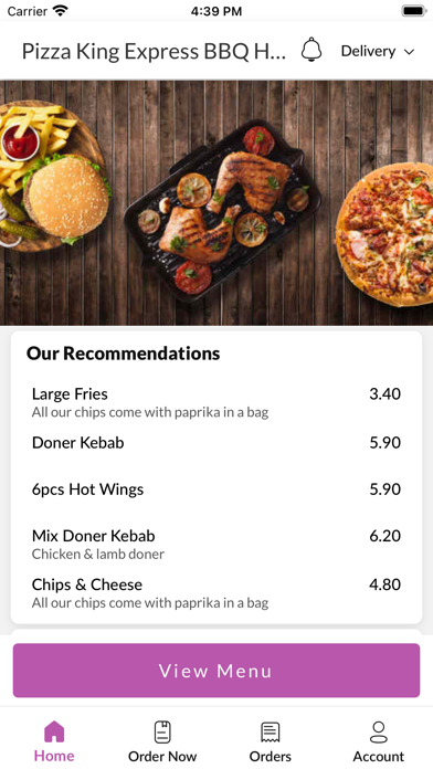 Pizza King Express BBQ House. Screenshot