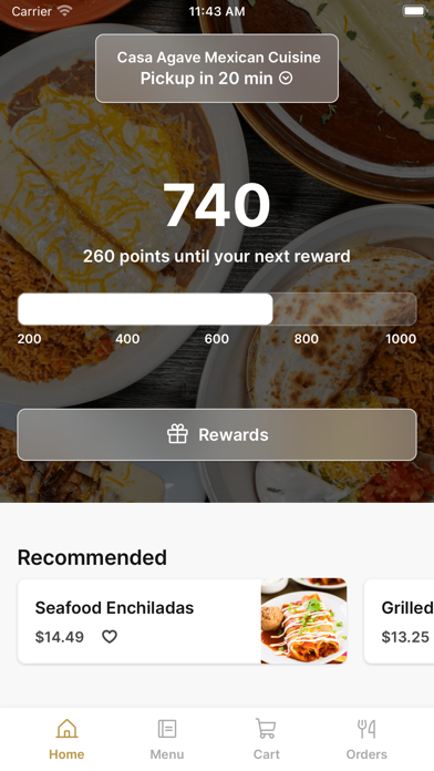 Casa Agave Mexican Cuisine iPhone screenshot 1 - Food & Drink app